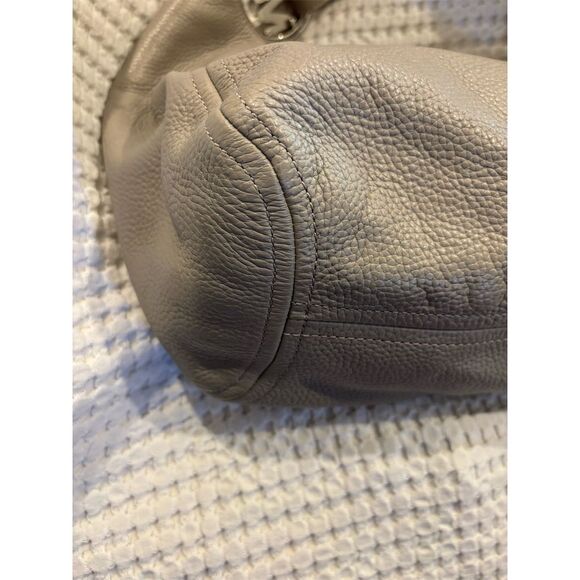 Michael Kors Fulton light taupe Pebble Leather Hobo Bag Women's Handbag purse - Picture 6 of 12